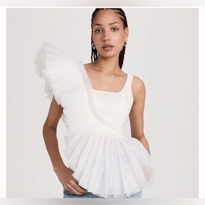 Aje Women's Orbit Sculptural Pleated Top